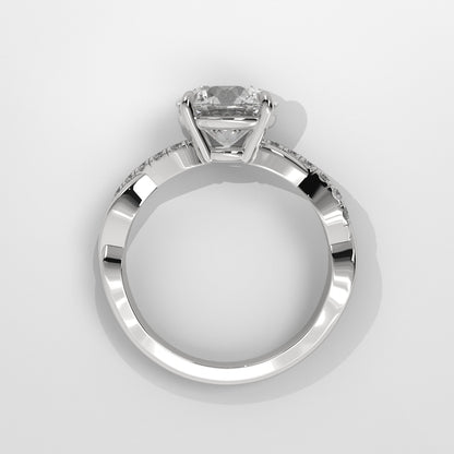 Anillo de Compromiso Twisted Shank Round