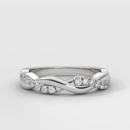 Anillo Twisted Shank Wedding Band